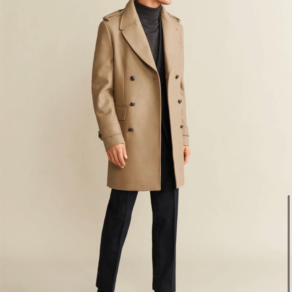 SOLD! Mango Man - Double-breasted Tailored Coat - Picture 3 of 11